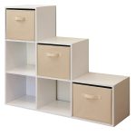 Детска Етажерка, Органайзер за Играчки, GINGER HOME с 6 Отделения и Текстилни Кутии, Бяла, Монтесори Мебел - Image 10