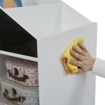 Детска Етажерка за Играчки и Книги GINGER HOME, Къща с Рафтoве и Дъска за Рисуване, Монтесори, Бяла, 72.5x40x95.8 см - Image 6