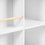 Детска Етажерка за Играчки и Книги GINGER HOME, Къща с Рафтoве и Дъска за Рисуване, Монтесори, Бяла, 72.5x40x95.8 см - Image 7