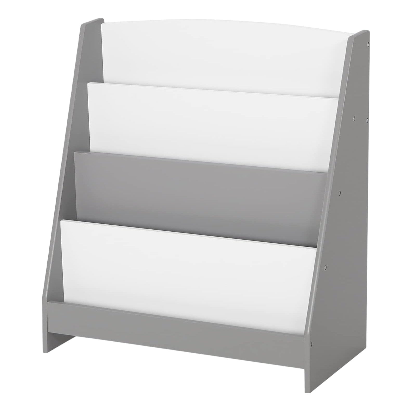 detska-etazherka-za-knizhki-i-spisania-biblioteka-s-raftove-darvena-sektsia-byalo-i-sivo-TF6125-14_93c4e8b2-e1b7-4f04-b948-3cb260718108 Детска Етажерка за Книжки и Списания, Библиотека с Рафтове, Дървена Секция - Бяло и Сиво - Image 15