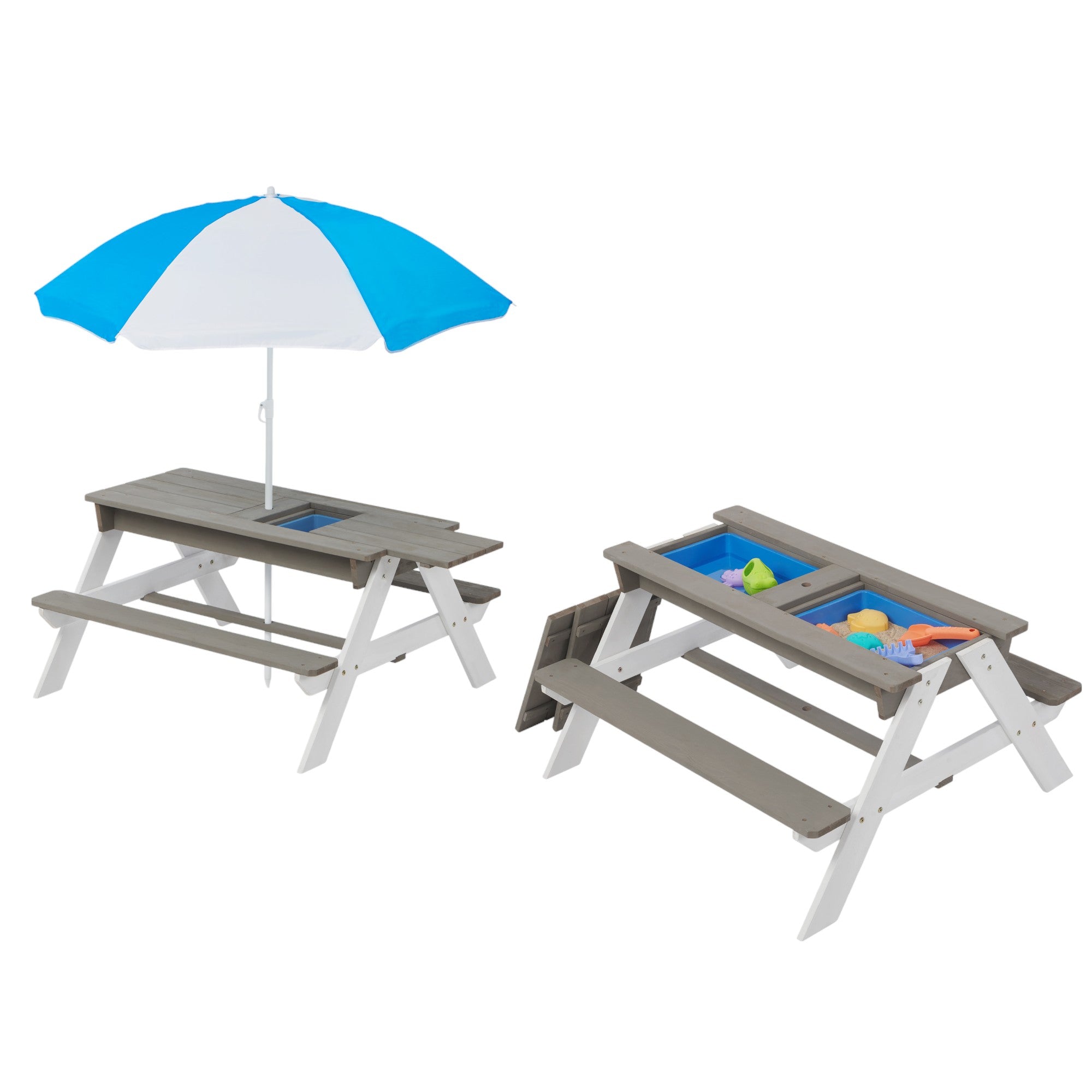 detska-masa-3-v-1-s-chadar-s-reguliruema-visochina-i-podvizhen-plot-za-aktivni-igri-2401-2 Детска Градинска Маса 3 в 1 GINGER HOME, Чадър с Регулируема Височина, Подвижен Плот за Активни Игри на Открито - Image 3