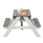 Детска Градинска Маса 3 в 1 GINGER HOME, Чадър с Регулируема Височина, Подвижен Плот за Активни Игри на Открито - Image 4