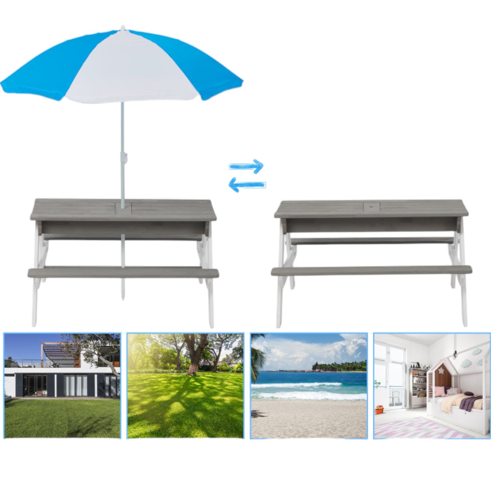 detska-masa-3-v-1-s-chadar-s-reguliruema-visochina-i-podvizhen-plot-za-aktivni-igri-2401-6 Детска Градинска Маса 3 в 1 GINGER HOME, Чадър с Регулируема Височина, Подвижен Плот за Активни Игри на Открито - Image 7