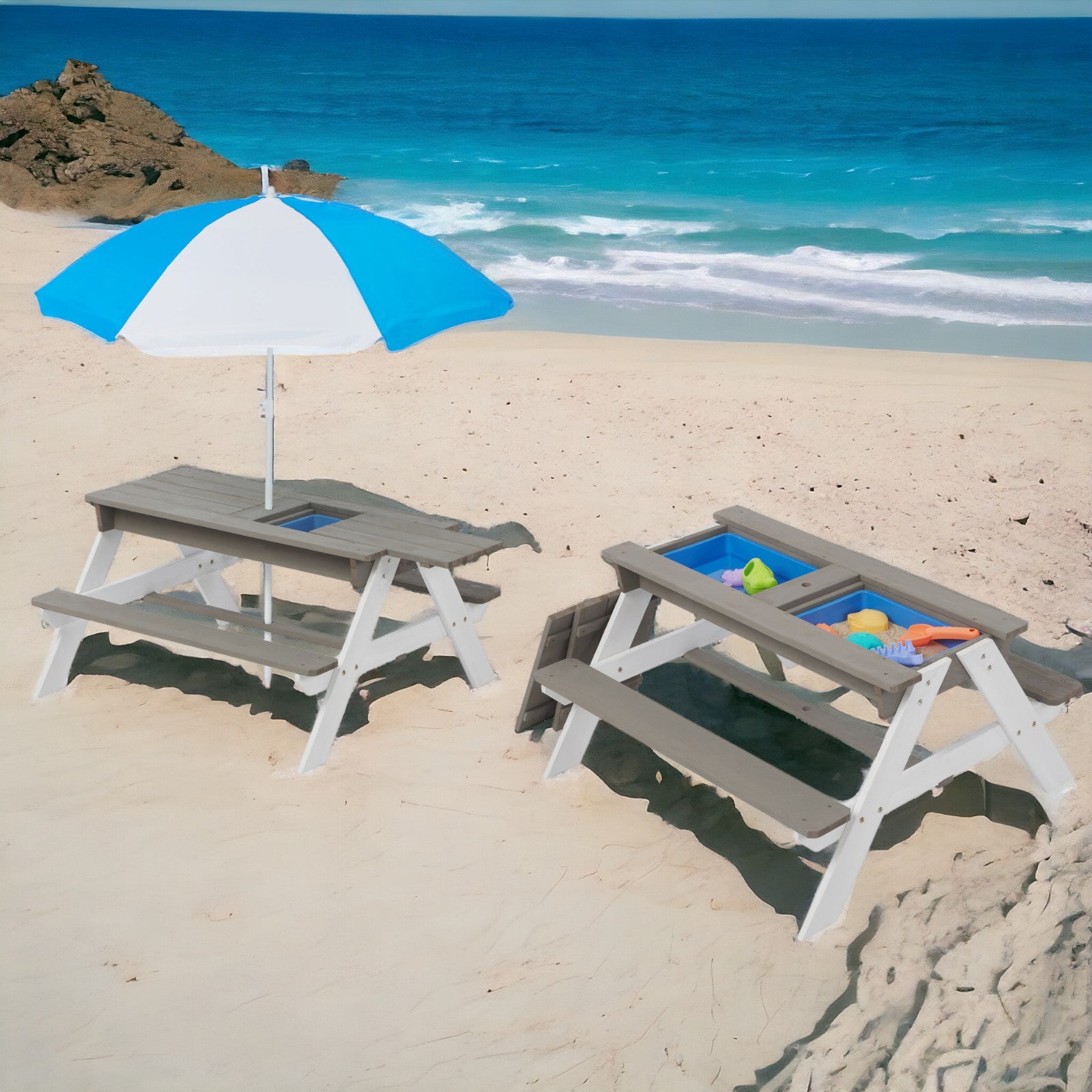 detska-masa-3-v-1-s-chadar-s-reguliruema-visochina-i-podvizhen-plot-za-aktivni-igri-2401-8 Детска Градинска Маса 3 в 1 GINGER HOME, Чадър с Регулируема Височина, Подвижен Плот за Активни Игри на Открито - Image 9