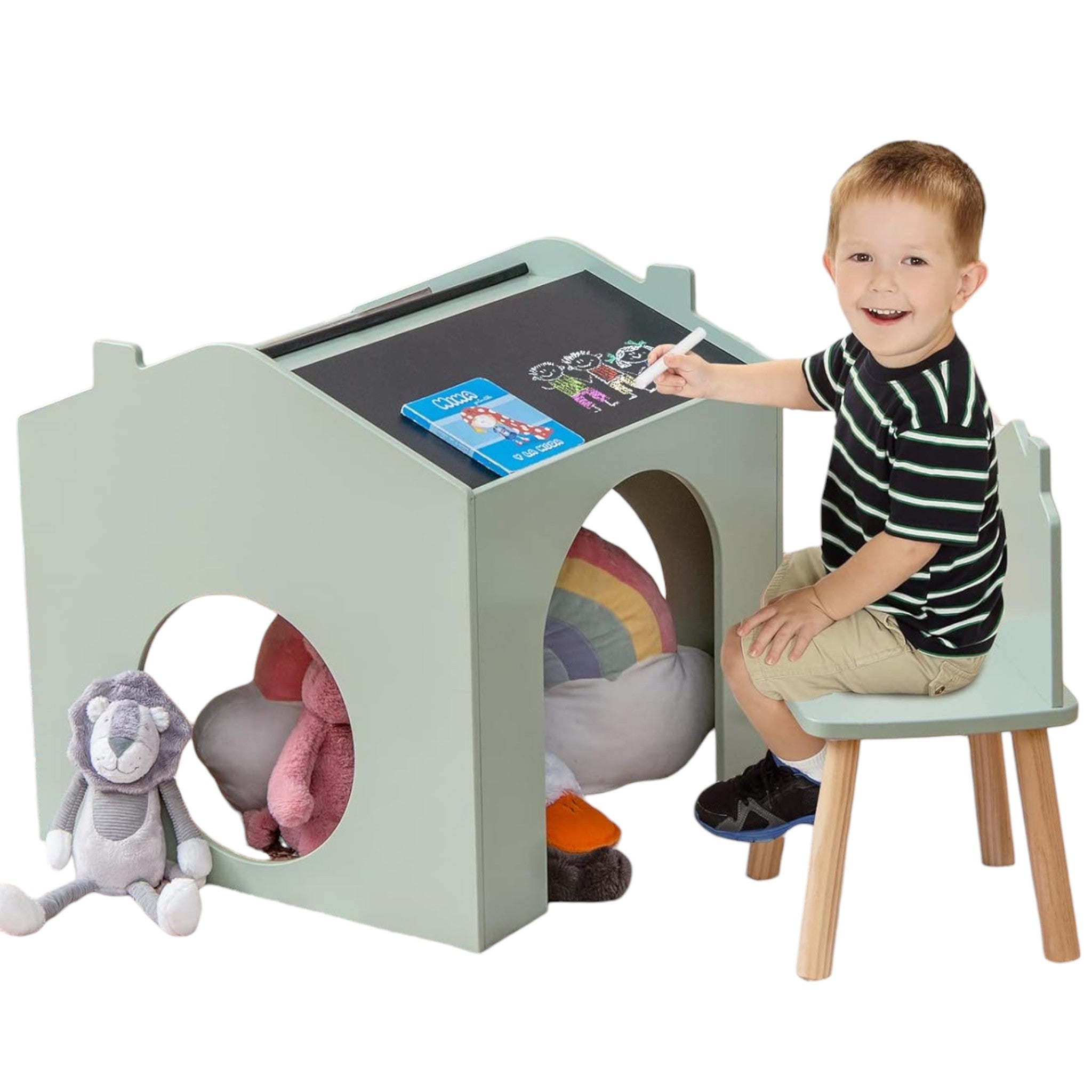 detska-masa-ginger-home-s-2-stolcheta-multiaktivna-kashtichka-s-cherna-daska-plot-za-risuvane-i-chetene-AT-BT-2311-2_12ca993f-f6f5-4dfa-a7f7-e75372c90d36 Детска Маса GINGER HOME с 2 Столчета - Мултиактивна Къщичка с Черна Дъска, Плот за Рисуване и Четене - Image 6