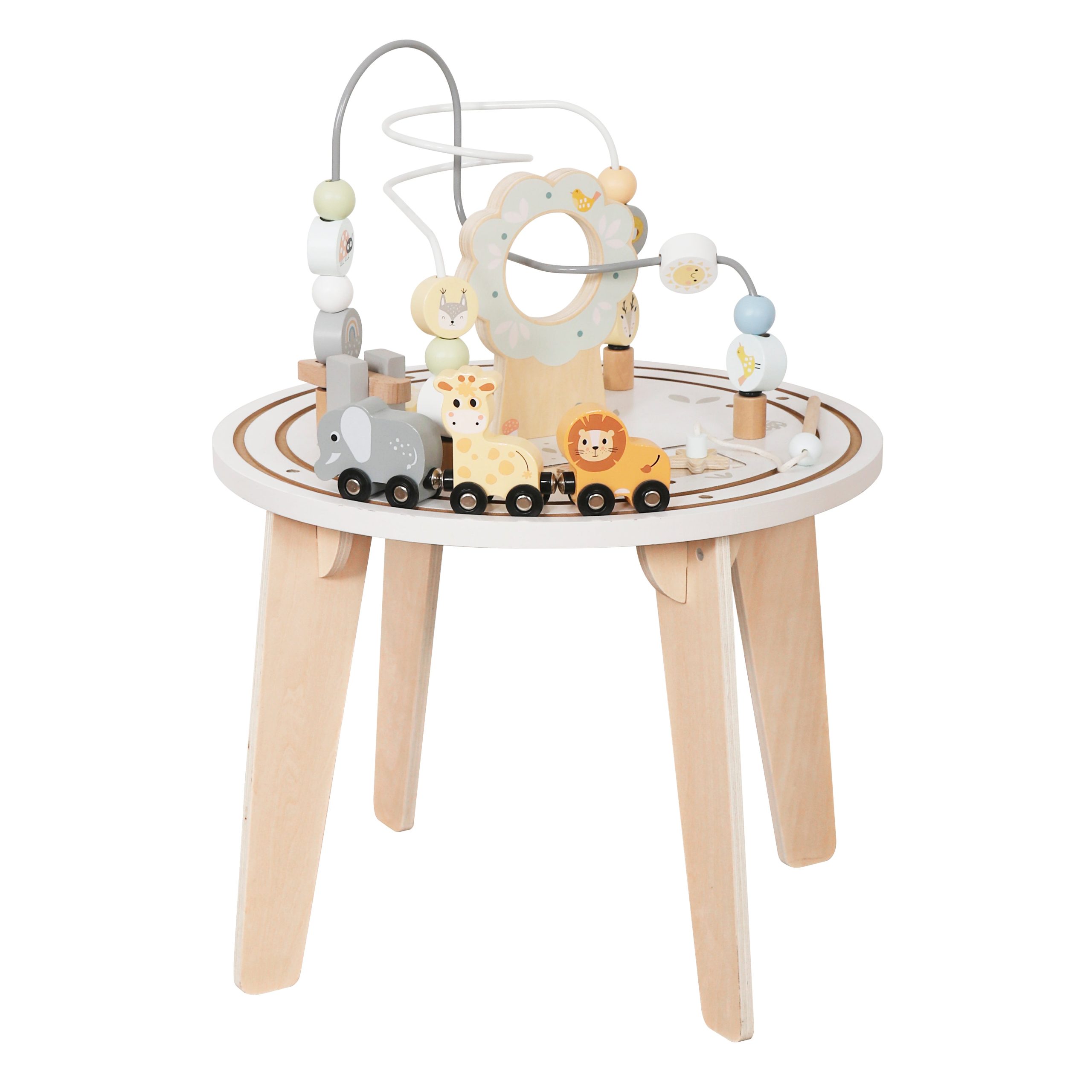 detska-masa-labirint-ginger-home-40x40x54-W12D626-1 Детска Дървена Образователна Маса с Лабиринт и Мъниста GINGER HOME, 40x40x54 см - Image 2