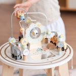 Детска Дървена Образователна Маса с Лабиринт и Мъниста GINGER HOME, 40x40x54 см - Image 6