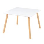 Детска Маса с 2 Столчета GINGER HOME Комплект от Дърво, Бяла - Image 3