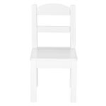 Детска Маса с 4 Столчета GINGER HOME, Дървен Комплект за Игра и Учение, Бял, 66x56x48 см - Image 9