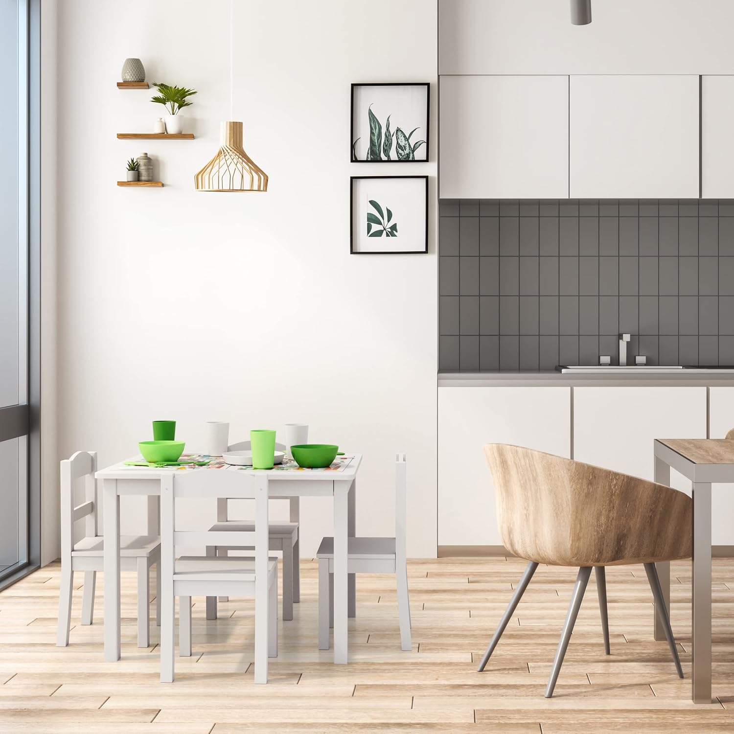 detska-masa-s-4-stolcheta-ginger-home-darven-komplekt-byal-montessori-TF6645-W-9_b6f94f72-aa25-4ee6-b926-3e696d7cd2c9 Детска Маса с 4 Столчета GINGER HOME, Дървен Комплект за Игра и Учение, Бял, 66x56x48 см - Image 11