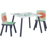 Детска Маса със Столчета GINGER HOME за Рисуване, Игра, Хранене, Дървена, DINOSAUR - Image 5