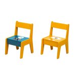 Детска Маса с 2 Столчета, Двустранна, за Рисуване и за Редене на Конструктори тип LEGO - Image 8