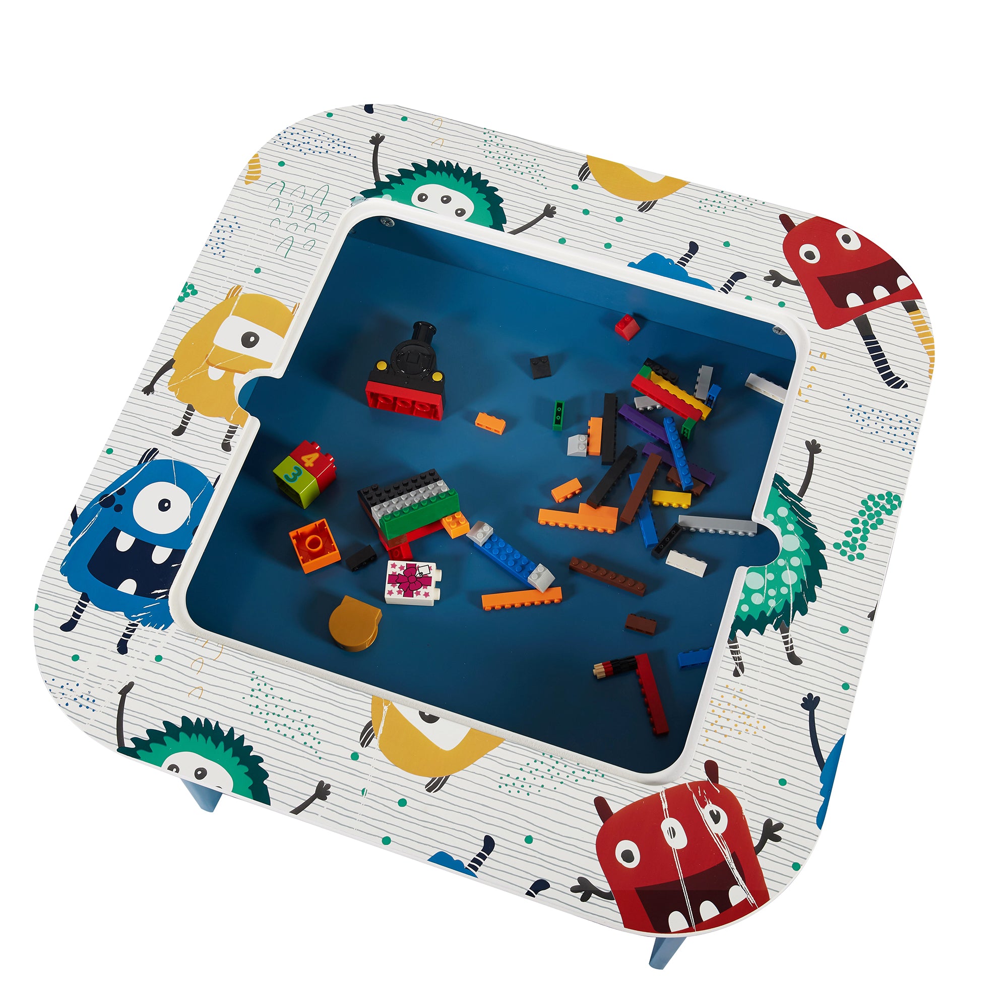 detska-masa-stolcheta-dvustranna-risuvane-lego-konstruktori-TF6059-6 Детска Маса с 2 Столчета, Двустранна, за Рисуване и за Редене на Конструктори тип LEGO - Image 5