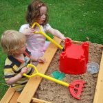 Градински Комплект GINGER HOME 2 в 1, Детска Маса за Пикник и Пясъчник, Игри на Открито, Дървен, 96х103х56 см. - Image 3