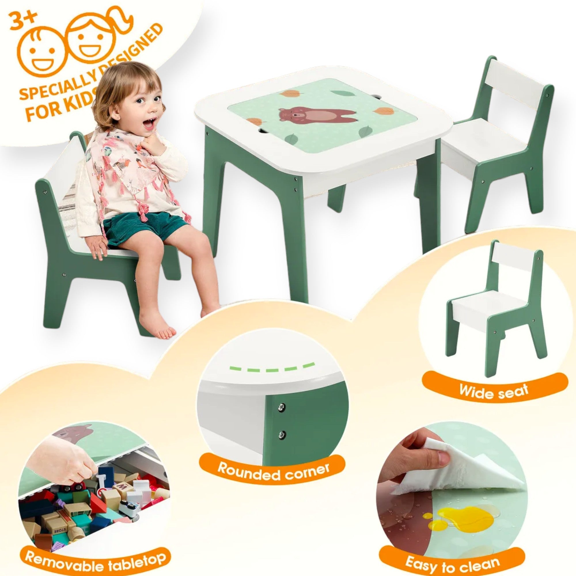 detska-masichka-sas-stolcheta-4-v-1-ginger-home-2-plota-cherna-daska-i-plot-za-redene-na-konstruktori-tip-lego-forest-TF6808-8 Детска Масичка със Столчета 4 в 1 GINGER HOME, 2 Плота, Черна дъска и Плот за Редене на Конструктори тип LEGO, Forest - Image 9