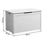 Детска Ракла за Играчки и Пейка 2 в 1 GINGER HOME Дървена JWTR-3086 WHITE - Image 12