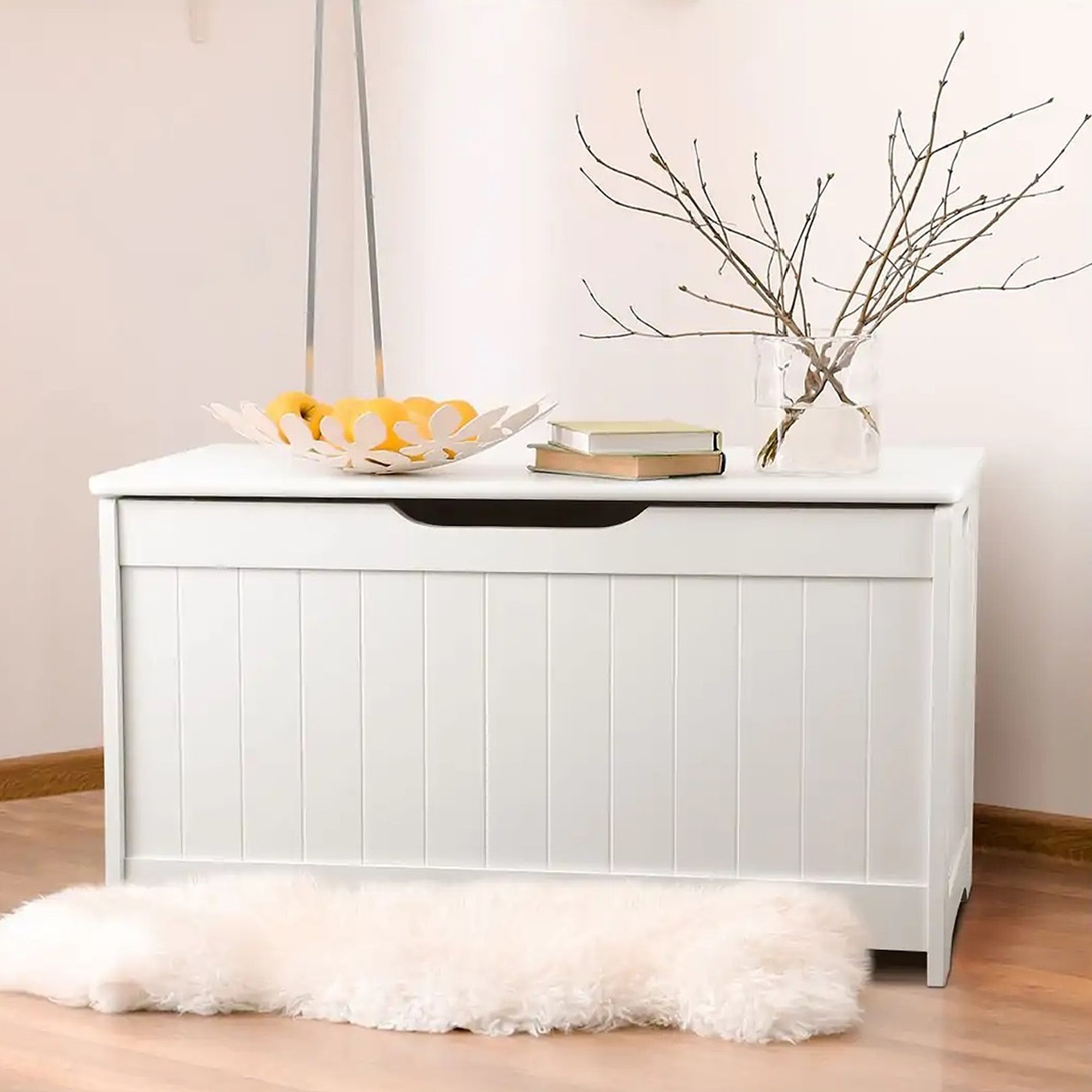 detska-rakla-za-igrachki-i-peyka-2-v-1-ginger-home-darvena-jwtr-3086-white-13 Детска Ракла за Играчки и Пейка 2 в 1 GINGER HOME Дървена JWTR-3086 WHITE - Image 14