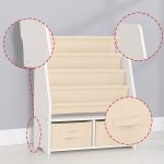 Детски Дървен Органайзер 2 в 1, Етажерка за Книжки и Кутии за Съхранение на Играчки - Image 8