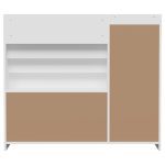 Детски Органайзер GINGER HOME, Етажерка с Рафтове за Играчки и Книги, 3 Текстилни Кутии, Дървен, Бял, 92x30x80 см, Монтесори - Image 8