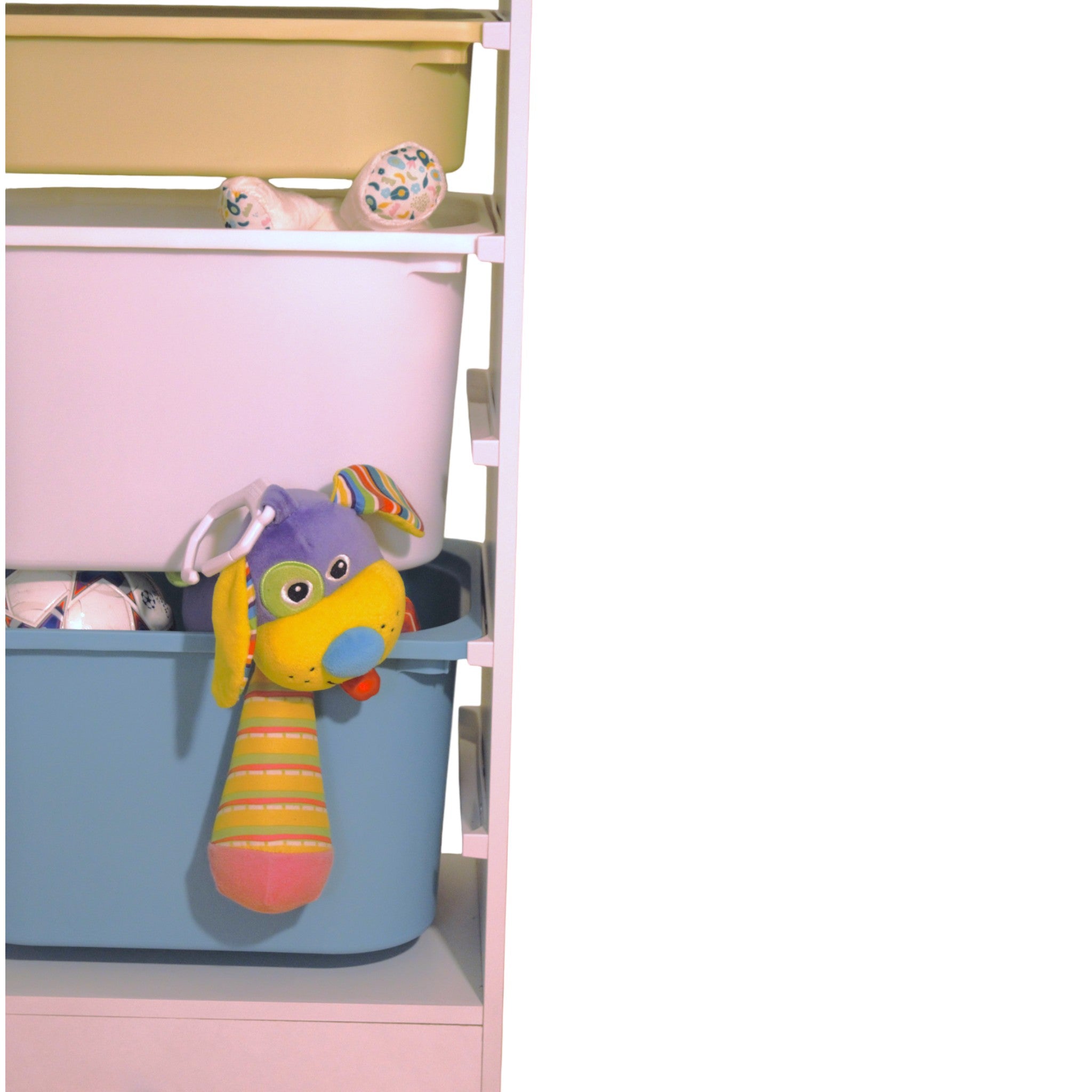 detski-shkaf-ginger-home-etazherka-za-igrachki-s-4-kutii-za-sahranenie-byal-TF6745-16 Детски Шкаф GINGER HOME, Етажерка за Играчки с 4 Кутии за Съхранение, Бял - Image 11