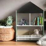 Детски Шкаф GINGER HOME, Етажерказа Играчки и Книжки  с Мече, Черна Дъска за Писане, Къщичка FOREST - Image 14