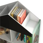 Детски Шкаф GINGER HOME, Етажерказа Играчки и Книжки  с Мече, Черна Дъска за Писане, Къщичка FOREST - Image 3