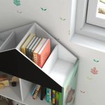 Детски Шкаф GINGER HOME, Етажерказа Играчки и Книжки  с Мече, Черна Дъска за Писане, Къщичка FOREST - Image 10
