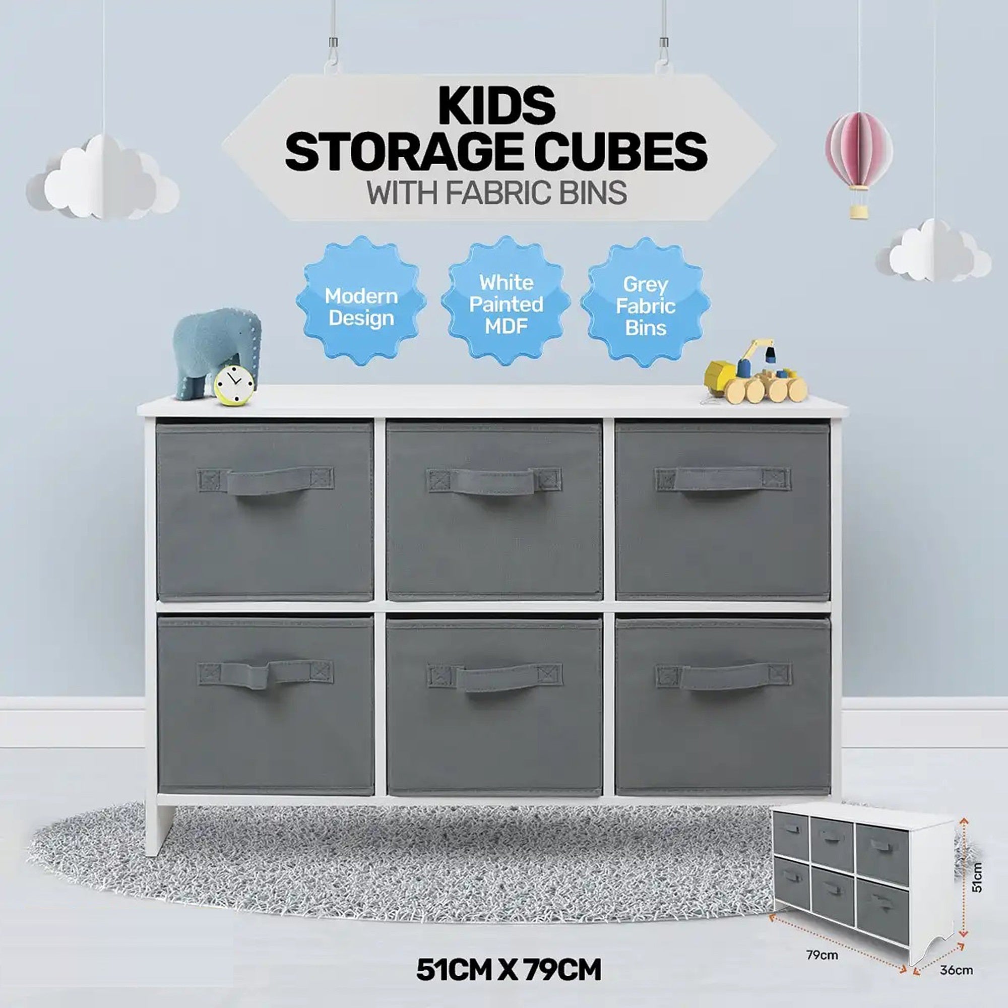 detski-skrin-ginger-home-s-6-tekstilni-kutii-za-sahranenie-na-igrachki-i-aksesoari-sivo-i-bqlo-TF5491-17_d1ee6267-ebb9-40fd-b51f-08829322be5d Детски Скрин GINGER HOME с 6 Текстилни Кутии за Съхранение на Играчки и Аксесоари, Сиво и Бяло - Image 18