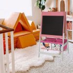 Детски Статив за Рисуване GINGER HOME 3 в 1 - Черна Дъска, Бяла Дъска, Хартиена Ролка, SUPER GIRL - Image 12