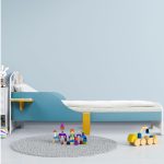 Детско Легло GINGER HOME 140x70 см – Дървено, със Защита от Падане, MONSTER, За Деца 18+ месеца - Image 2