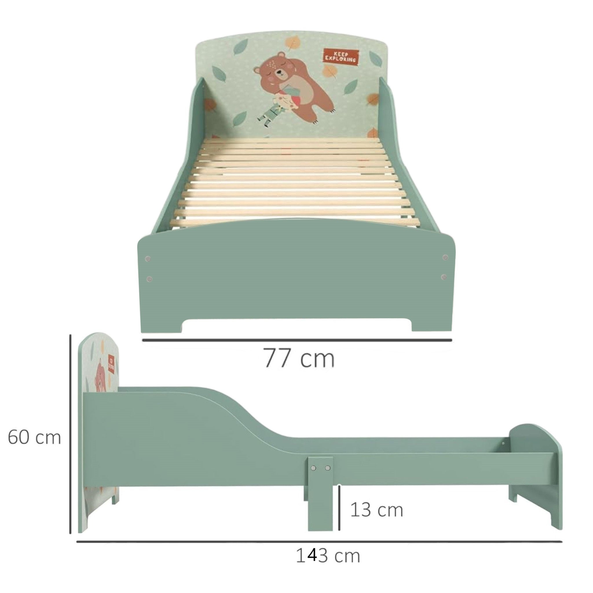 detsko-leglo-ginger-home-zashtita-ot-padane-darveno-podmatrachna-ramka-70h140-sm-forest-TF6805-4 Детско Легло GINGER HOME, Защита от Падане, Дървено, Подматрачна Рамка 70х140 см, FOREST - Image 7