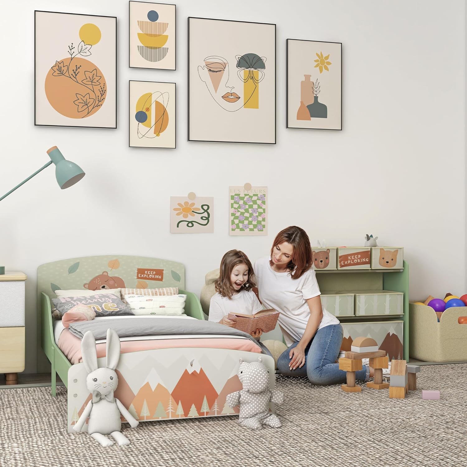 detsko-leglo-ginger-home-zashtita-ot-padane-darveno-podmatrachna-ramka-70h140-sm-forest-TF6805-6 Детско Легло GINGER HOME, Защита от Падане, Дървено, Подматрачна Рамка 70х140 см, FOREST - Image 8