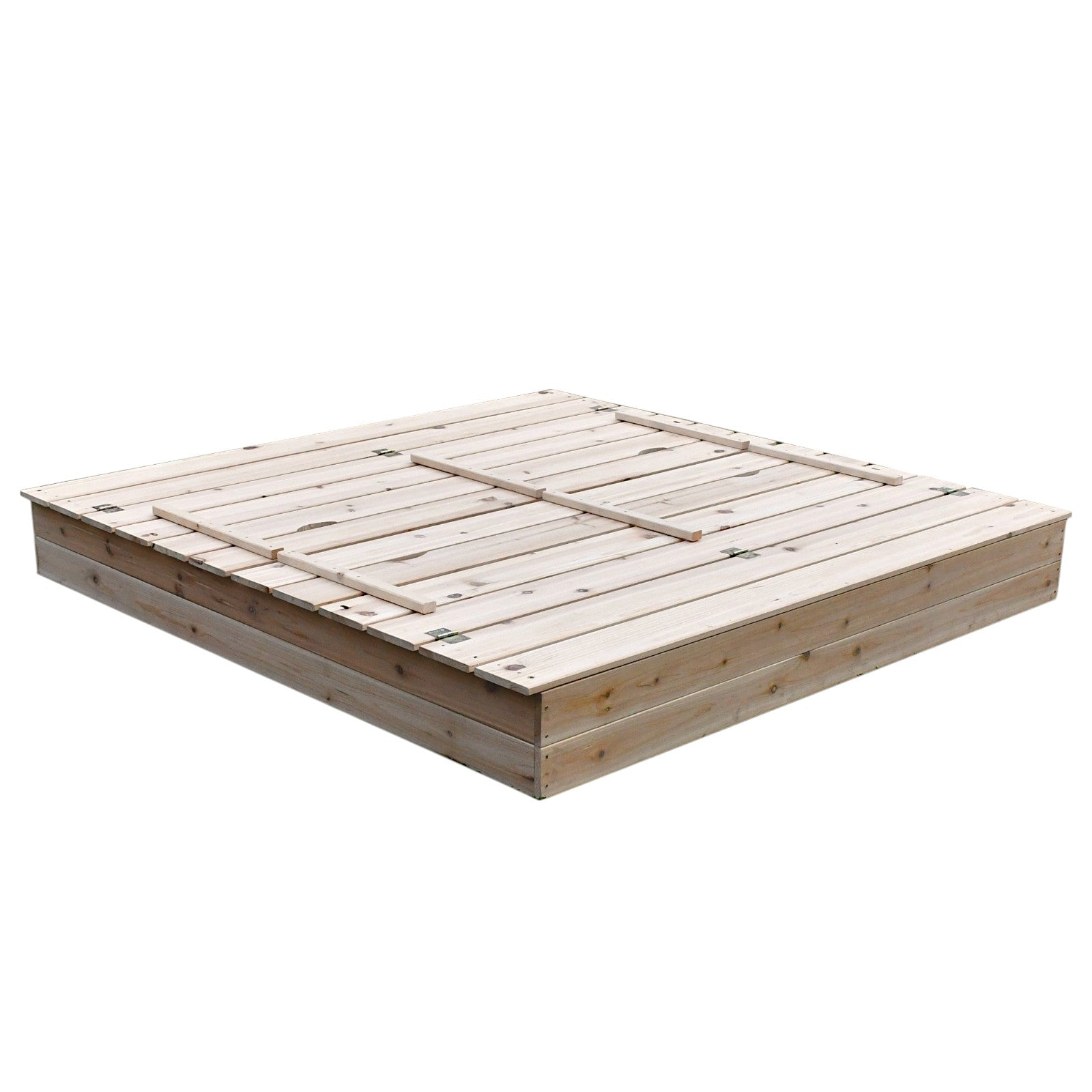 golqm-detski-pyasuchnik-s-peyki-i-sguvaem-kapak-ginger-home-157x157x21-durven-C1113-2 Голям Детски Пясъчник с Пейки и Сгъваем Капак GINGER HOME 157x157x21см, Дървен - Image 3