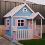 Голяма Дървена Детска Къща с Веранда GINGER HOME, 194x229x210 см, за Игри и Забавления на Открито - Image 18