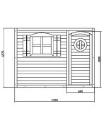 Голяма Дървена Детска Къща с Веранда GINGER HOME, 194x229x210 см, за Игри и Забавления на Открито - Image 20