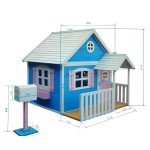 Голяма Дървена Детска Къща с Веранда GINGER HOME, 194x229x210 см, за Игри и Забавления на Открито - Image 21