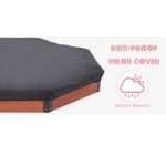 Голям Детски Пясъчник GINGER HOME, Дървен OCTAGON, Водоустойчиво Покривало, 199х199х23 см. - Image 11