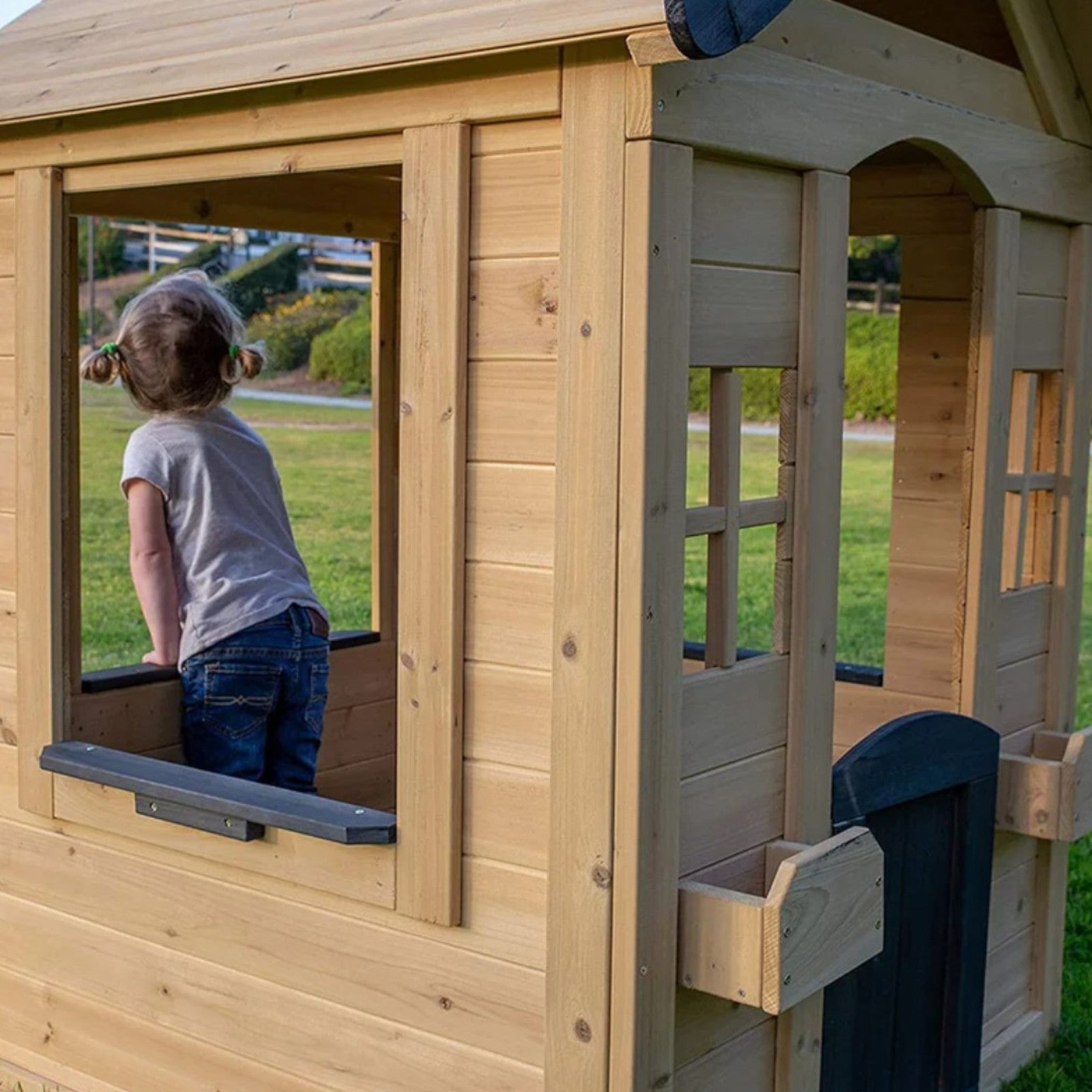 gradinska-kashta-za-igra-C325-17 Детска Къща GINGER HOME, Дървена, Игра на Открито в Двора и Градината, 140 х 112 x 108 см. - Image 19