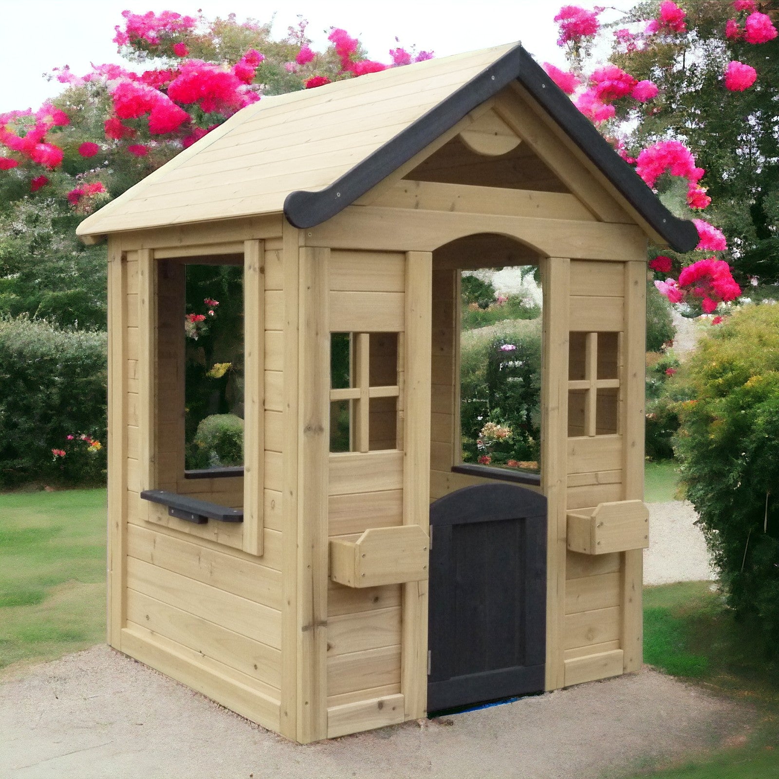 gradinska-kashta-za-igra-C325-18 Детска Къща GINGER HOME, Дървена, Игра на Открито в Двора и Градината, 140 х 112 x 108 см. - Image 20