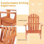 Детски Стол GINGER HOME, Шезлонг Adirondack, Релаксация в Градината, Двора, Балкона, Терасата, Къмпинга и Плажа, Дървен - Image 11