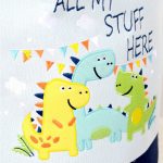 Кош за Играчки, Дрехи, Пране, Сгъваем, с Удобни Дръжки, за Детска Стая, Спалня, Дневна - Динозаври - Image 7