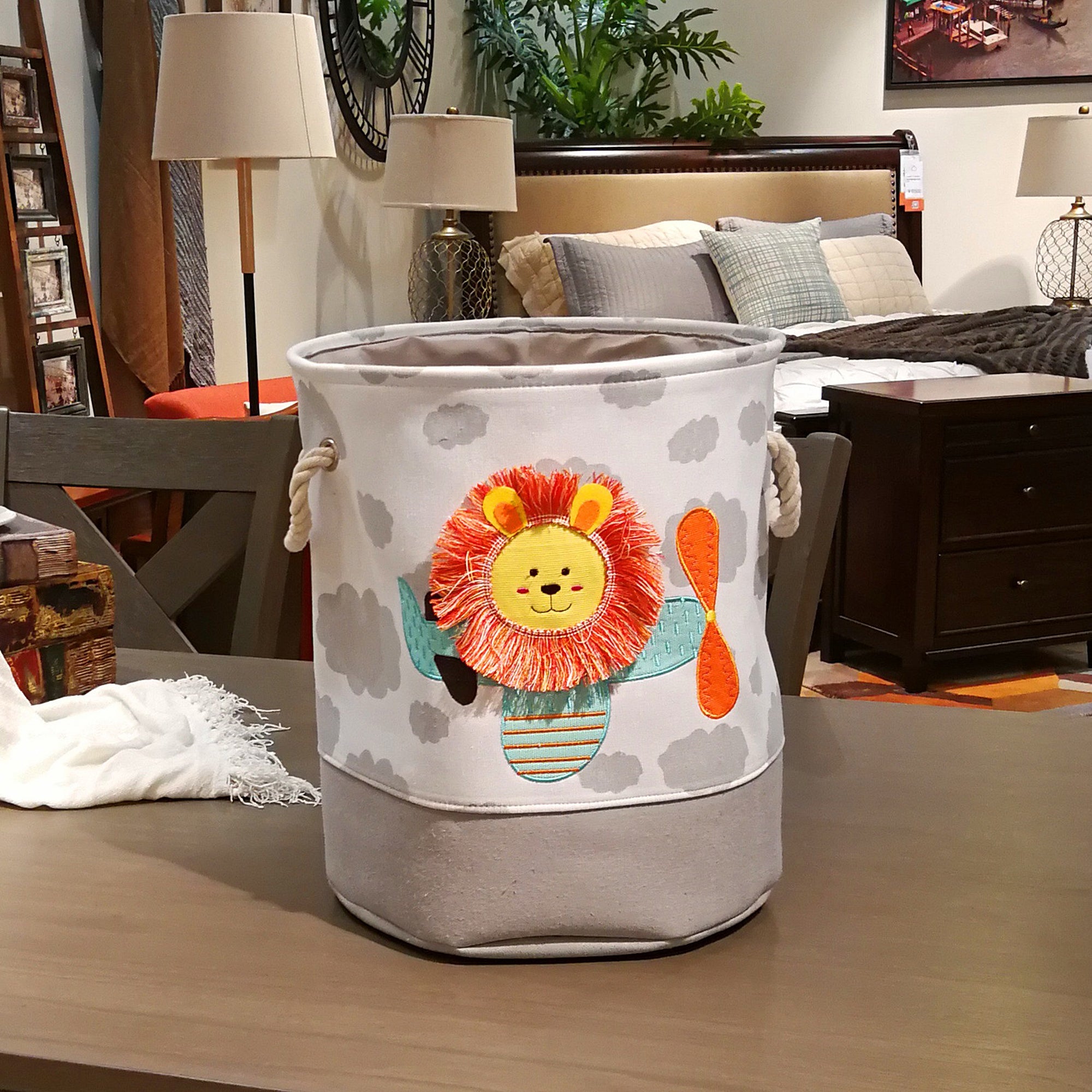 kosh-za-sahranenie-na-igrachki-drehi-prane-sgavaem-s-udobni-drazhki-za-detska-staya-spalnya-dnevna-lavche-GH-KQ03-20 Кош за Играчки, Дрехи, Пране, Сгъваем, с Удобни Дръжки, за Детска стая, Спалня, Дневна - Лъвче - Image 21