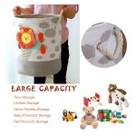 Кош за Играчки, Дрехи, Пране, Сгъваем, с Удобни Дръжки, за Детска стая, Спалня, Дневна - Лъвче - Image 5