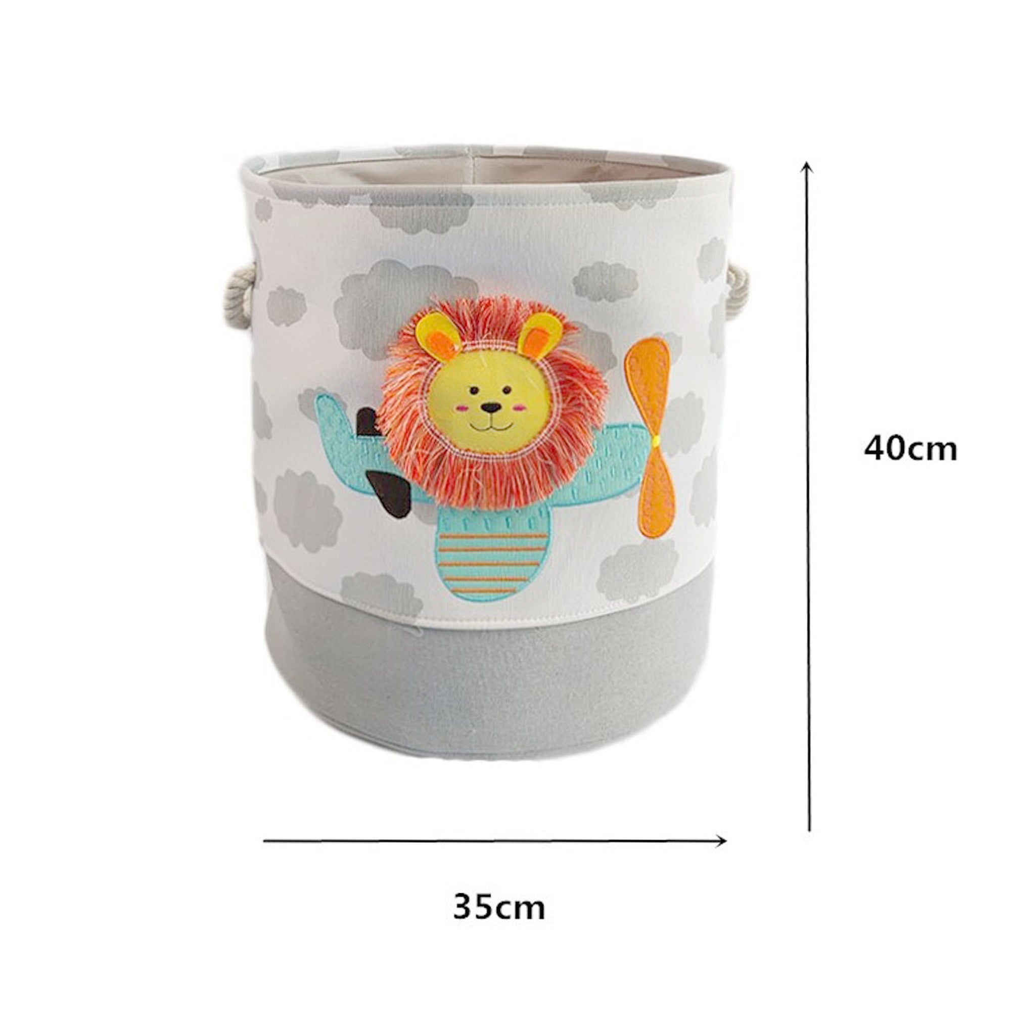 kosh-za-sahranenie-na-igrachki-drehi-prane-sgavaem-s-udobni-drazhki-za-detska-staya-spalnya-dnevna-lavche-GH-KQ03-5 Кош за Играчки, Дрехи, Пране, Сгъваем, с Удобни Дръжки, за Детска стая, Спалня, Дневна - Лъвче - Image 6