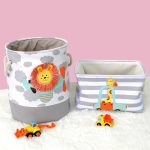 Кош за Играчки, Дрехи, Пране, Сгъваем, с Удобни Дръжки, за Детска стая, Спалня, Дневна - Лъвче - Image 9