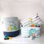 Кутия за Съхранение на Играчки, Дрехи, Козметика, Сгъваема, с Удобни Дръжки, за Детска стая, Спалня, Дневна - Динозавър - Image 8