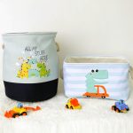 Кутия за Съхранение на Играчки, Дрехи, Козметика, Сгъваема, с Удобни Дръжки, за Детска стая, Спалня, Дневна - Динозавър - Image 9