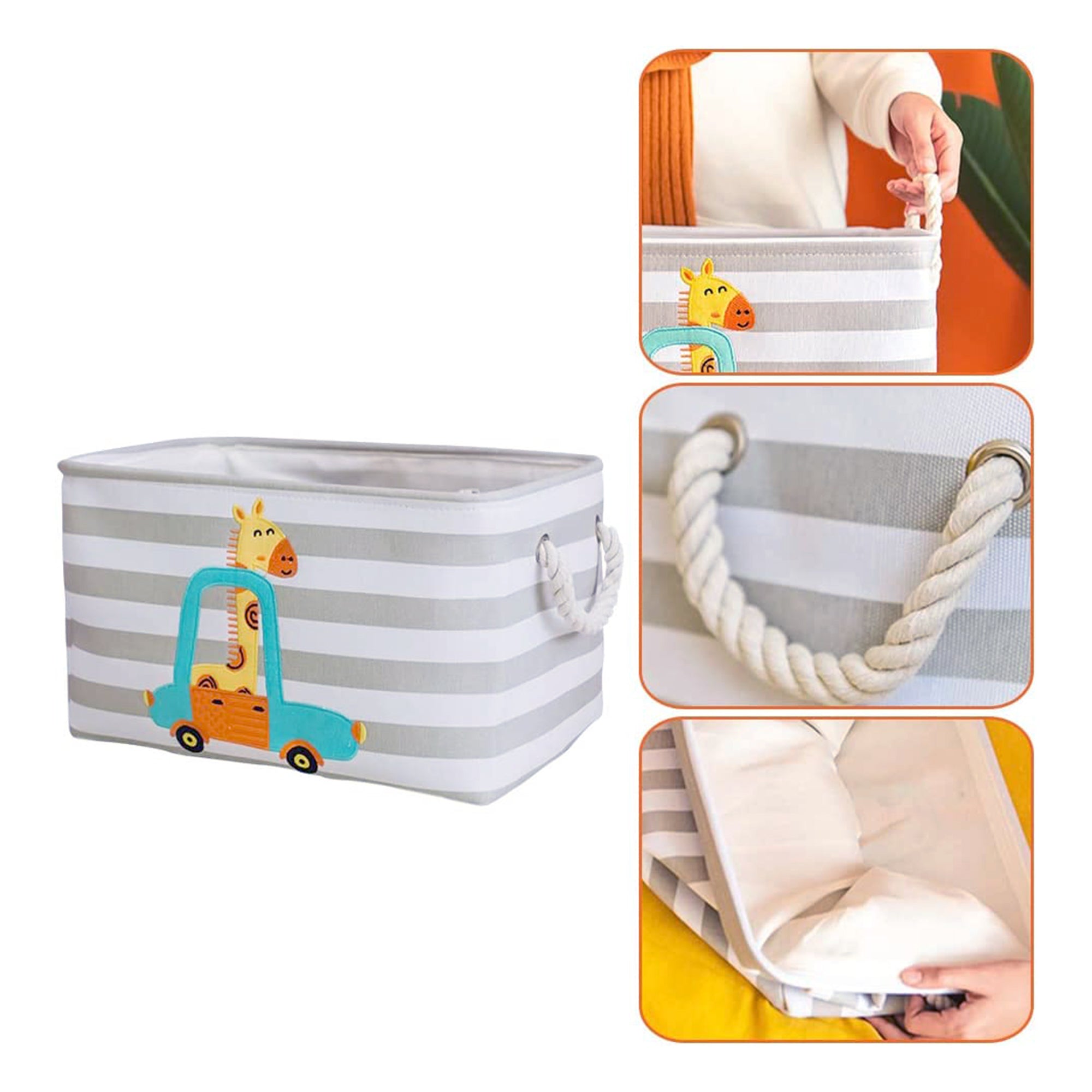 kutia-za-sahranenie-na-igrachki-drehi-prane-sgavaem-s-udobni-drazhki-za-detska-staya-spalnya-dnevna-zhiraf-GH-KQ02-18 Кутия за Съхранение на Играчки, Дрехи, Козметика, Сгъваема, с Удобни Дръжки, за Детска стая, Спалня, Дневна - Жираф - Image 20