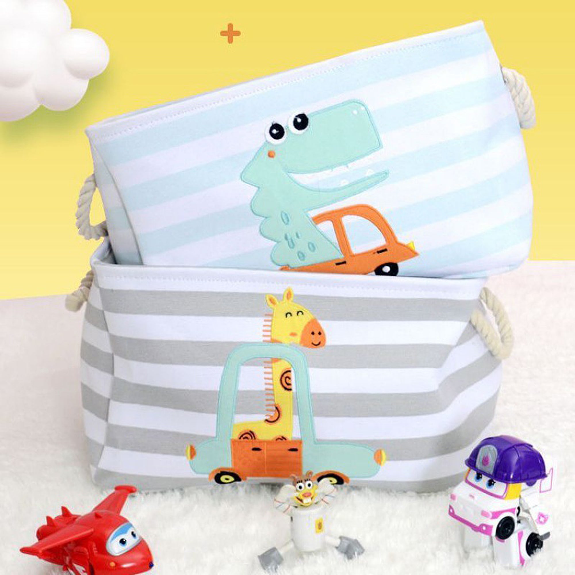 kutia-za-sahranenie-na-igrachki-drehi-prane-sgavaem-s-udobni-drazhki-za-detska-staya-spalnya-dnevna-zhiraf-GH-KQ02-4 Кутия за Съхранение на Играчки, Дрехи, Козметика, Сгъваема, с Удобни Дръжки, за Детска стая, Спалня, Дневна - Жираф - Image 5