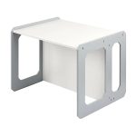 Монтесори Детска маса и Столче GINGER HOME, Дървен Комплект 3 в 1, бяло и сиво - Image 13